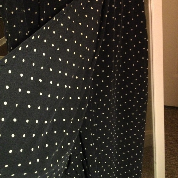 Vintage Escada 100% silk dress, sz 38 below the knee polka dot - Picture 8 of 11